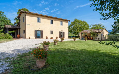 Villa La Collina: Planta, Cielo, Nube, Edificio, Ventana, Árbol, Maceta, Casa, El Terreno Del Lote, Puerta