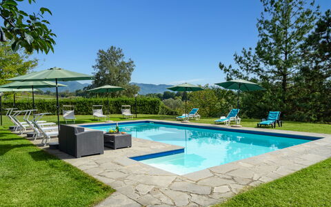 Villa La Collina: Agua, Planta, Cielo, Piscina, Árbol, Sombra, Mueble Para Exteriores, Hierba, Edificio, Ocio