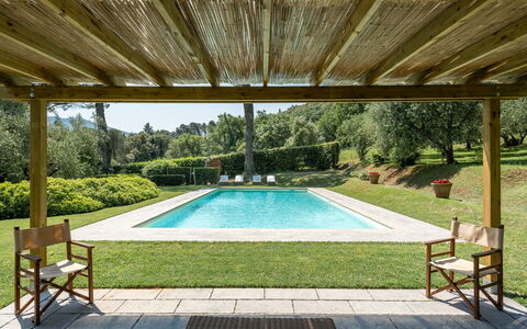 Villa de Ranieri: Planta, Propiedad, Agua, Piscina, Naturaleza, Azur, Sombra, Rectángulo, Ocio, Mueble Para Exteriores