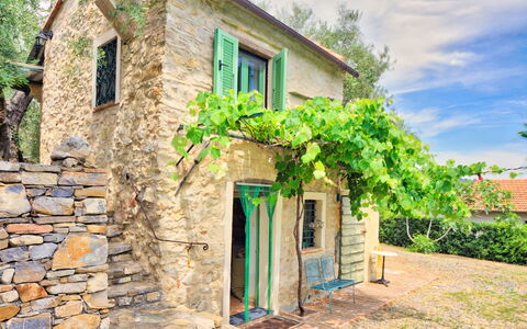 Country Home Il Passatempo: Azul, Verde, Pared, Casa, Propiedad, Amarillo, Edificio, Puerta, Área Rural, Árbol