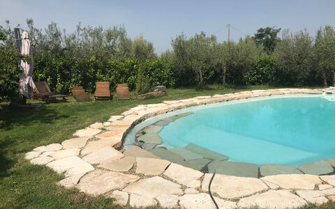 Villa Eleonora: Piscina, Losa, Patio Interior, Paisajismo, Yarda, Fuente De Agua, Recurso, Mueble Para Exteriores