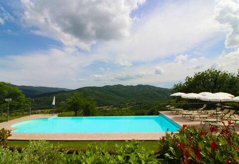 Borgo di Usciano: Nube, Agua, Cielo, Planta, Piscina, Edificio, Azul, Azur, Árbol, Paisaje Natural
