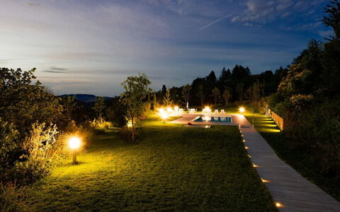 Ca Maggetti: Cielo, Noche, Ligero, Encendiendo, Árbol, Noche, Paisaje, Nube, Hierba, Horizonte