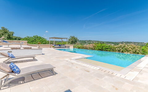Villa Amelia Ostuni: Piscina, Losa, Sombra, Loseta, Diseño, Paisajismo, Fuente De Agua, Recurso