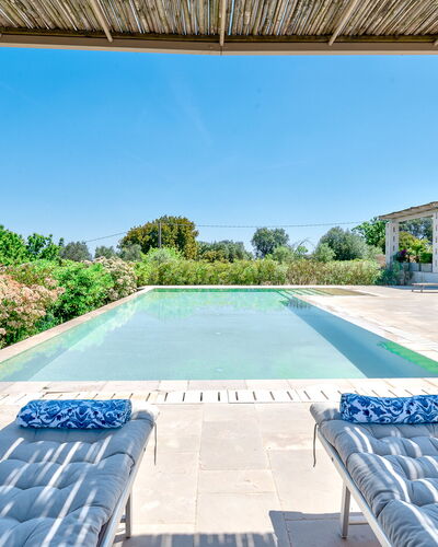 Villa Amelia Ostuni: Piscina, Material Compuesto, Recurso, Mueble Para Exteriores, Sombra, Estructura Al Aire Libre, Silla, Eco Hotel, Paisajismo, Pérgola