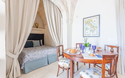 Alcove with bed
