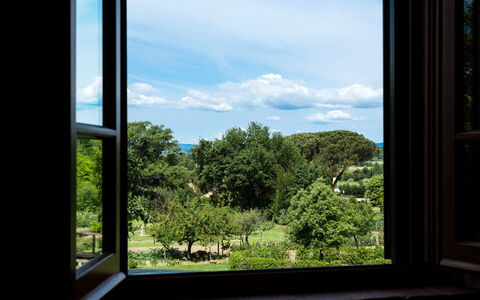 Casale Vacanze Il Granaio: Vegetación, Cielo, Ventana, Azul, Árbol, Entorno Natural, Botánica, Casa, Hoja, Habitación