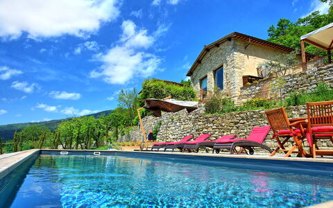Villa Ancora: Agua, Cielo, Nube, Edificio, Propiedad, Planta, Azul, Piscina, Naturaleza, Azur