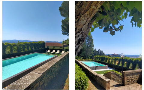 Villa Sorbaiano: Agua, Cielo, Planta, Propiedad, Edificio, Piscina, Paisaje Natural, Azur, Rectángulo, Mesa