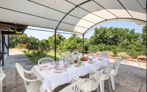 Grezzano Villa: Mesa, Mueble, Planta, Propiedad, Silla, Vajilla, Naturaleza, Árbol, Diseño De Interiores, Mueble Para Exteriores