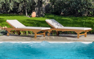 Villa Mimosa - Diano Marina: Agua, Mueble, Planta, Mueble Para Exteriores, Piscina, Sombra, Árbol, Sunlounger, Ocio, Paisaje