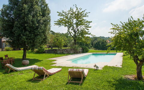 Villa Monia: Planta, Agua, Cielo, Propiedad, Verde, Nube, Árbol, Piscina, Hierba, Mueble Para Exteriores