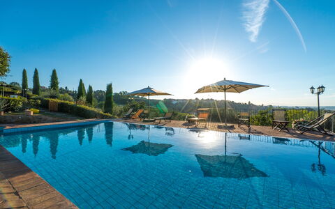 Villa i Colli: Agua, Cielo, Planta, Propiedad, Piscina, Azur, Árbol, Encendiendo, Mueble Para Exteriores, Arecales