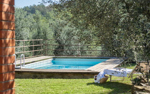 Residenza la Casuccia: Agua, Planta, Piscina, Sombra, Ocio, Hierba, Material Compuesto, Paisaje, Madera, Rectángulo