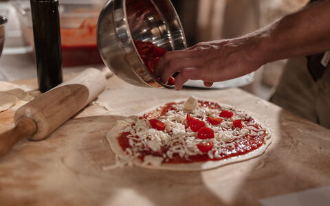 Villa Sulle Crete: Comida, Vajilla, Ingrediente, Cocina, Plato, Plato, Cocinando