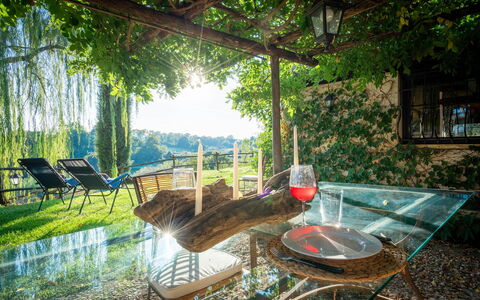 Casale Delle Papere, Pool, Romantic Holiday In Nep: Planta, Edificio, Ventana, Madera, Árbol, Sombra, Silla, Mueble Para Exteriores, Ocio, Paisaje Natural