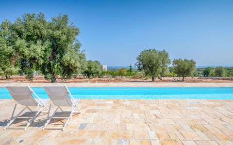 Casa Di Veronica: Agua, Cielo, Planta, Azur, Árbol, Mueble Para Exteriores, Piscina, Madera, Sombra, Rectángulo