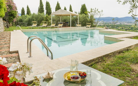 Villa Montegattoli, Pool, Landscape, Wifi, Ac: Agua, Propiedad, Cielo, Planta, Azur, Vajilla, Piscina, Arquitectura, Árbol, Mueble Para Exteriores