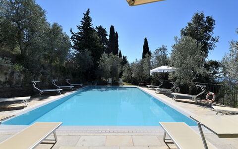 Villa Sette Ponti Levante: Agua, Cielo, Piscina, Azur, Árbol, Sombra, Ocio, Material Compuesto, Bienes Raíces, Rectángulo