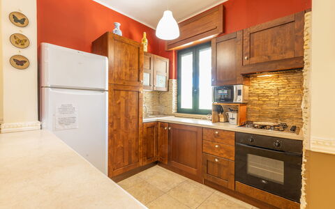 Villetta Estiva With Private Pool Gallipoli: Gabinetes, Mostrador, Propiedad, Edificio, Aparato De Cocina, Cajón, Madera, Cocina, Encendiendo, Diseño De Interiores
