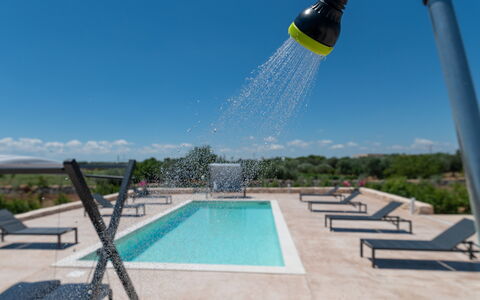 Villa Normanni: Agua, Cielo, Nube, Azur, Piscina, Ocio, Sombra, Planta, Material Compuesto, Mueble Para Exteriores