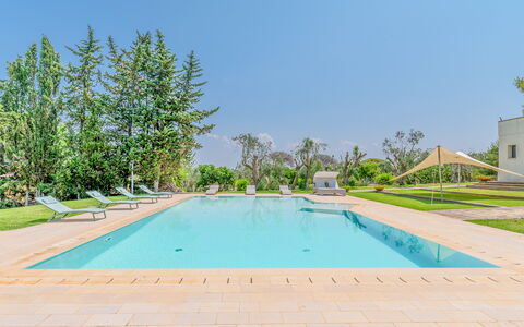 Masseria Ceratonia: Piscina, Recurso, Jardín, Paisajismo, Sombra, Eco Hotel, Diseño, Parque, Hacienda