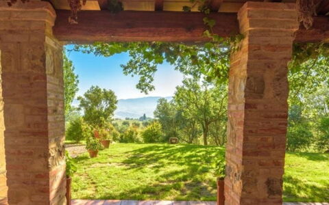 Podere Contignano: Paisaje Natural, El Terreno Del Lote, Jardín, Prado, Paisajismo, Césped, Ladrillo, Columna, Plantación, Patio Interior
