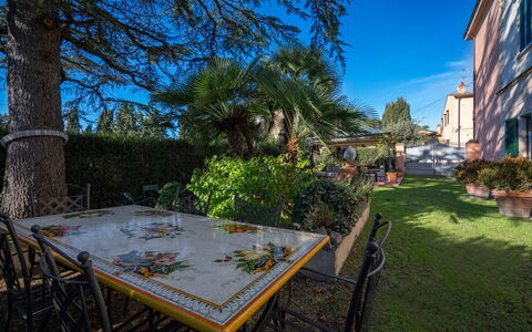 Ely Apartment In Villa, Wifi, Terricciola, Pisa: Arbusto, Jardín, Paisajismo, Sombra, Yarda, Hacienda, Maceta, Planta De Casa, Patio Interior