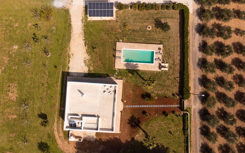 Villa Pallino: Barrio Residencial, Paisaje, Llanura, Piscina, Inmuebles, Fotografía Aérea, Vista Panorámica, Paisajismo, Césped, Diseño