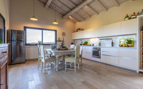 Villa Flaminia: Mueble, Diseño De Interiores, Piso, Cocina, Mostrador, Madera, Techo, Suelo, Gabinetes, Habitación