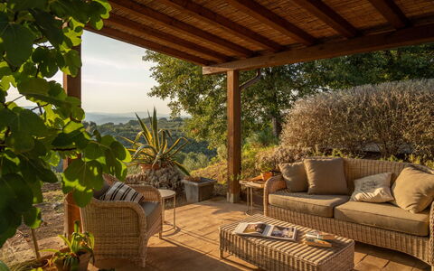 Villa Olivo: Mueble, Madera, Mueble Para Exteriores, Silla, Maceta, Mesa, Sombra, Porche, Jardín