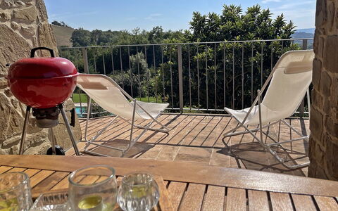 Santa Barbara: Mueble, Mueble Para Exteriores, Silla, Mesa Al Aire Libre, Balcón, Madera Dura, Manchas De Madera, Cubierta, Patio, Silla Plegable