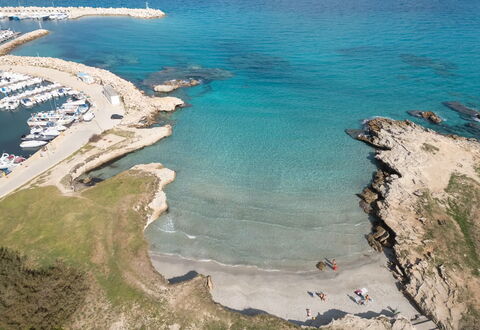 Rifugio Al Mare, Ac, Wifi, San Foca: Azul, Agua, Los Recursos Hídricos, Cuerpo De Agua, Costa, Costeras Y Los Accidentes Geográficos Oceánico, Playa, Apuntalar, Mar, Klippe