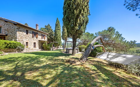 Capanna al Lago, Chianti Heritage in Vineyards: Árbol, Jardín, Inmuebles, Paisajismo, Casa De Campo, Villa, Hojas Perennes, Familia De Pino