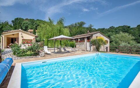 Casa Alloro, Ac, Wifi, Narni: Piscina, Recurso, Eco Hotel, Mueble Para Exteriores, Fuente De Agua, Patio Interior, Ciudad De Vacaciones, Thermae