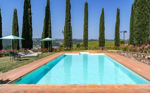 Passignano: Azul, Piscina, Paisajismo, Jardín, Hojas Perennes, Plantación, Cobertura, Hacienda