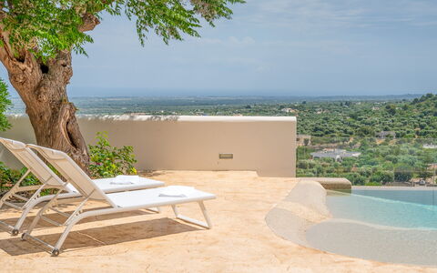 Villa Augusta Vista Mare: Mueble Para Exteriores, Silla, Sombra, Piscina, Sunlounger, Recurso, Paisajismo, Losa, Ciudad De Vacaciones, Eco Hotel