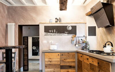 Canto alla Luna: Mueble, Cocina, Mostrador, Diseño De Interiores, Piso, Gabinetes, Madera, Aparato De Cocina, Suelo, Techo
