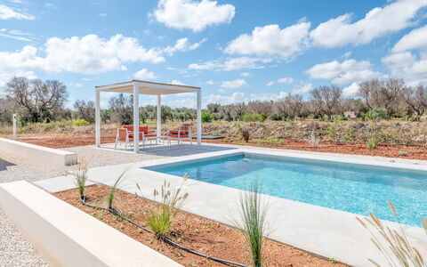 Casa Vita Bella: Material Compuesto, Jardín, Paisajismo, Piscina, Sombra, Diseño, Pasarela, Estructura Al Aire Libre, Pérgola, Fuente De Agua