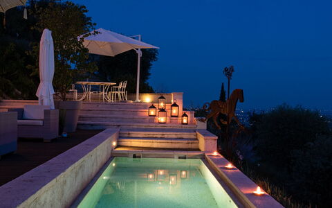 Asolina Villa: Azul, Piscina, Recurso, Material Compuesto, Eco Hotel, Maceta, Mueble Para Exteriores, Villa, Balcón, Sombra