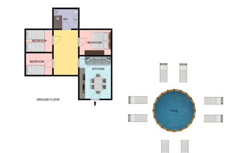 Villa Altavista: Diseño, Sala
