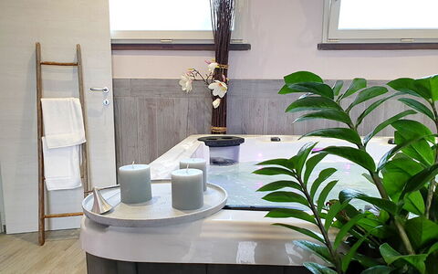 Appartamento Lavanda Seaside and Pool: Diseño De Interiores, Piso, Suelo, Arreglo De Tubería, Plomería, Planta De Casa, Grifo, Maceta, Baño, Material Natural