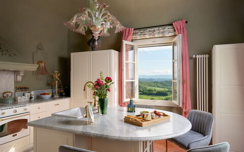Villa Elisa: Mueble, Diseño De Interiores, Mesa, Piso, Encendiendo, Vajilla, Casa, Silla, Habitación, Cocina