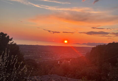 Villa Il Giardino: Cielo, Dom, Resplandor Crepuscular, Tiempo De Día, Naturaleza, Horizonte, Puesta De Sol, Naranja, Oscuridad, Rama