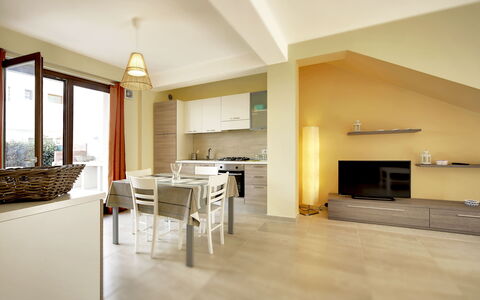 Borgo Vigata 1: Diseño De Interiores, Mueble, Piso, Suelo, Madera, Techo, Habitación, Encendiendo, Silla, Departamento