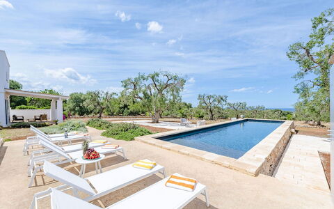Villa Il Guaceto: Inmuebles, Paisajismo, Piscina, Villa