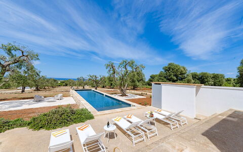 Villa Il Guaceto: Azul, Piscina