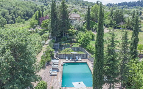 Villa Grevigiana: Árbol, Vegetación, Arbusto, Paisaje, Planta De La Comunidad, Jardín, Paisajismo, Piscina, Hojas Perennes