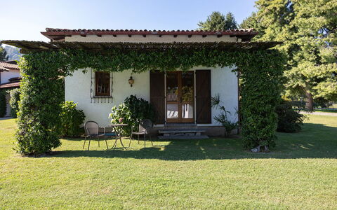 Villa Brin: Hierba, Casa, Cabaña, Arbusto, Techo, Casa, Jardín, El Terreno Del Lote, Puerta