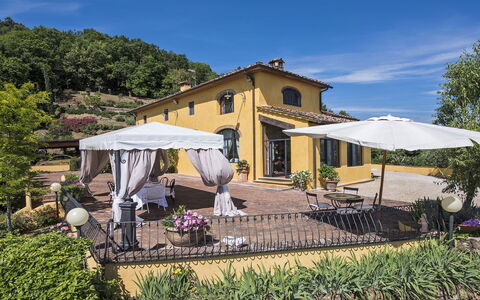 Villa delle Rose: Maceta, Inmuebles, Toldo, Jardín, Hacienda, Silla, Planta De Casa, Villa, Cocina Y Comedor Mesa, Paisajismo